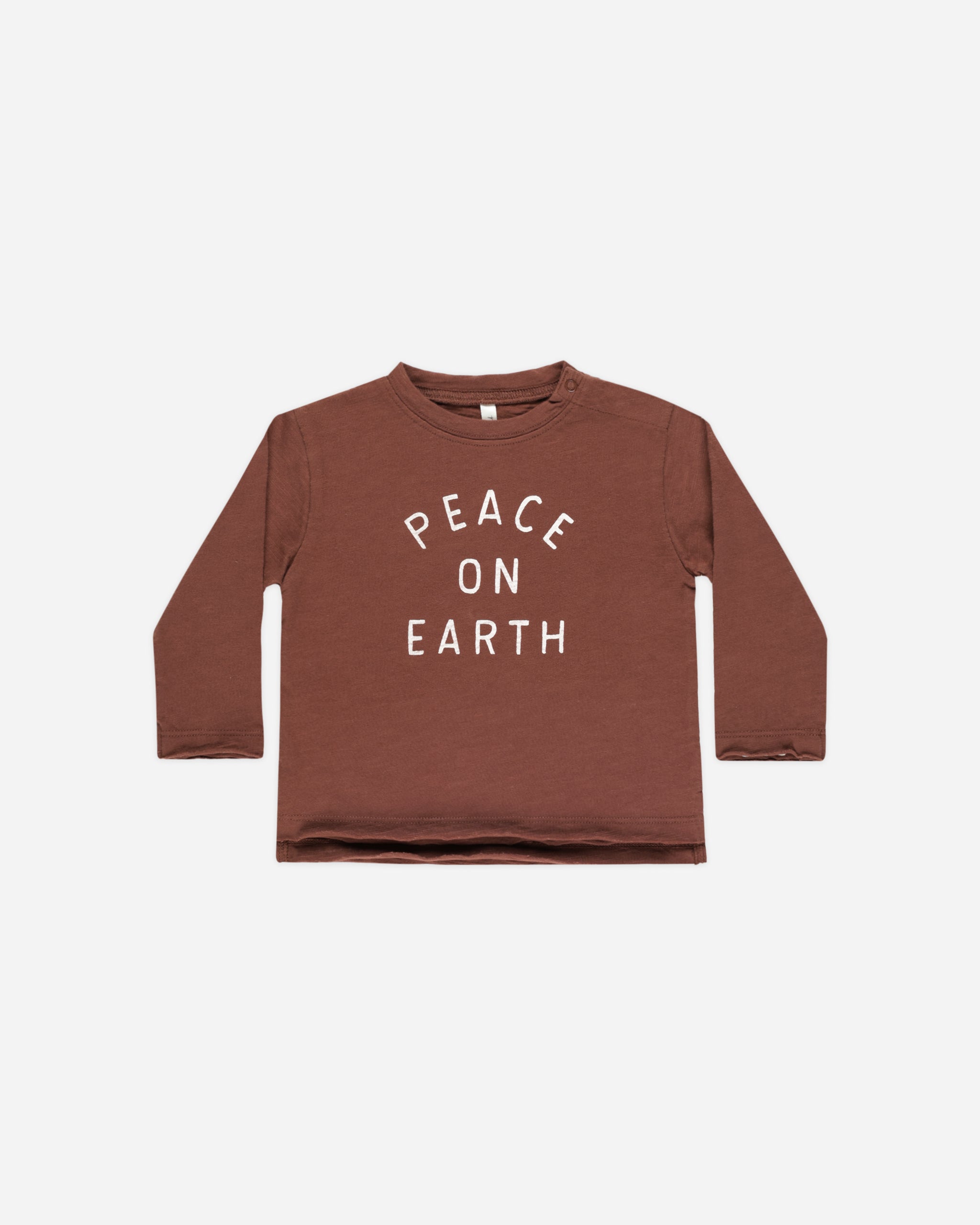 Raw Edge Long Sleeve Tee || Peace On Earth