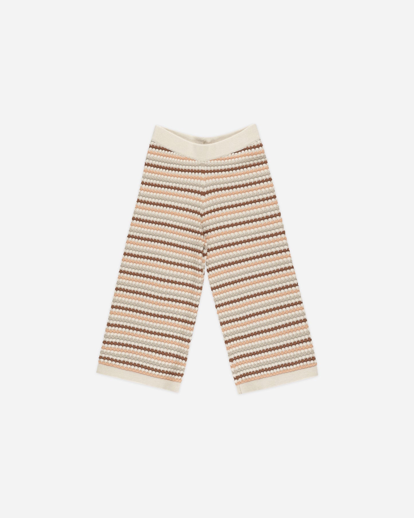 Knit Wide Leg Pant || Honeycomb Stripe