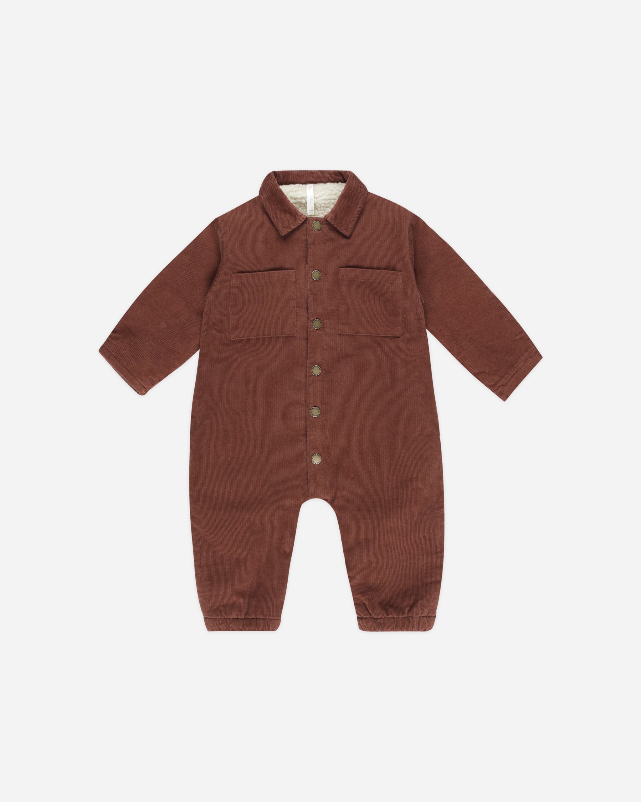 Cord Baby Jumpsuit || Brick