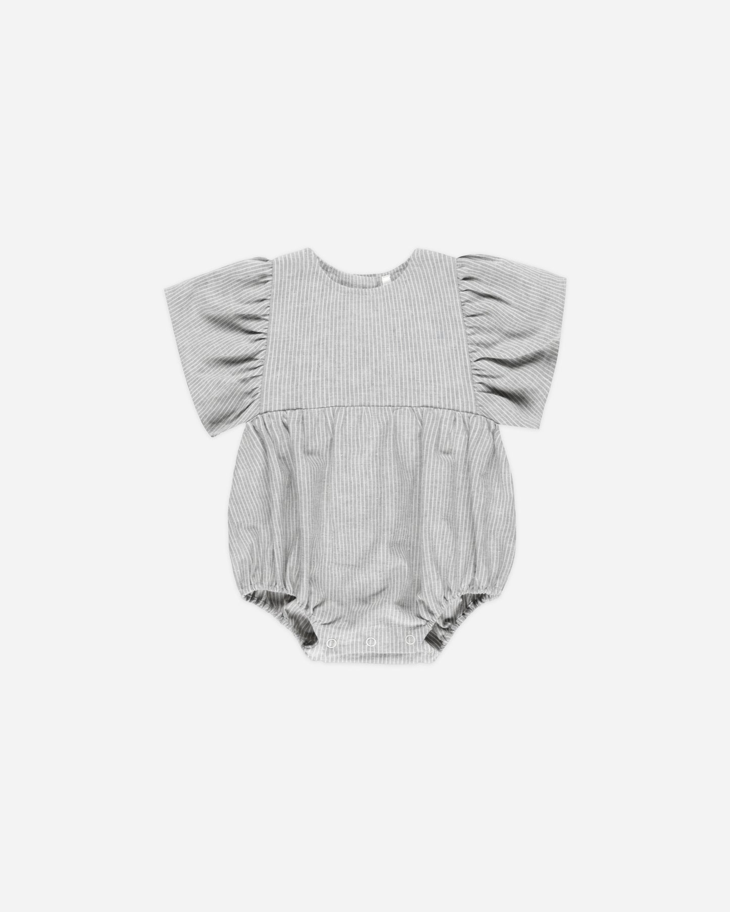 Kalea Romper || Blue Micro Stripe