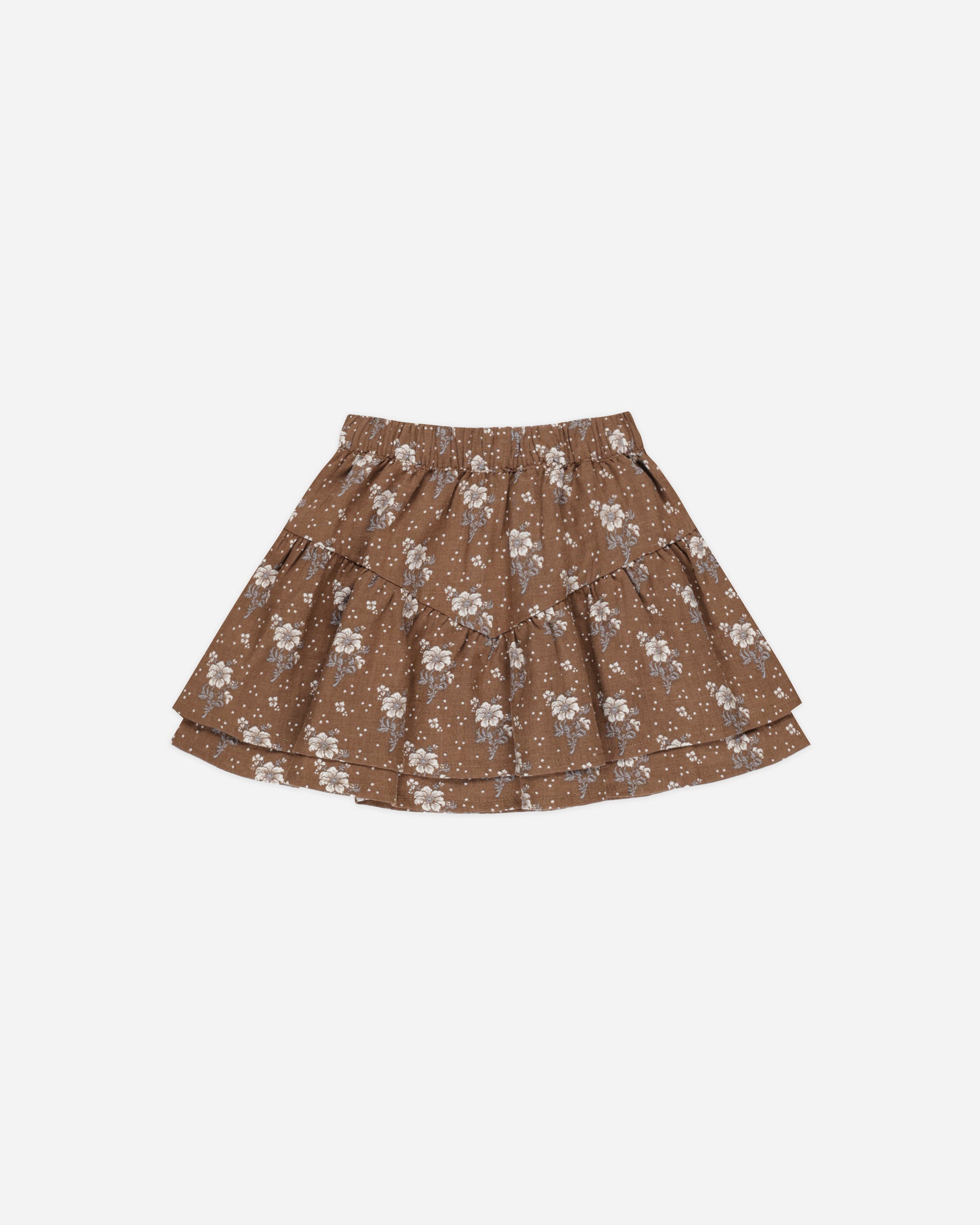 Tiered Mini Skirt || Autumn Rose