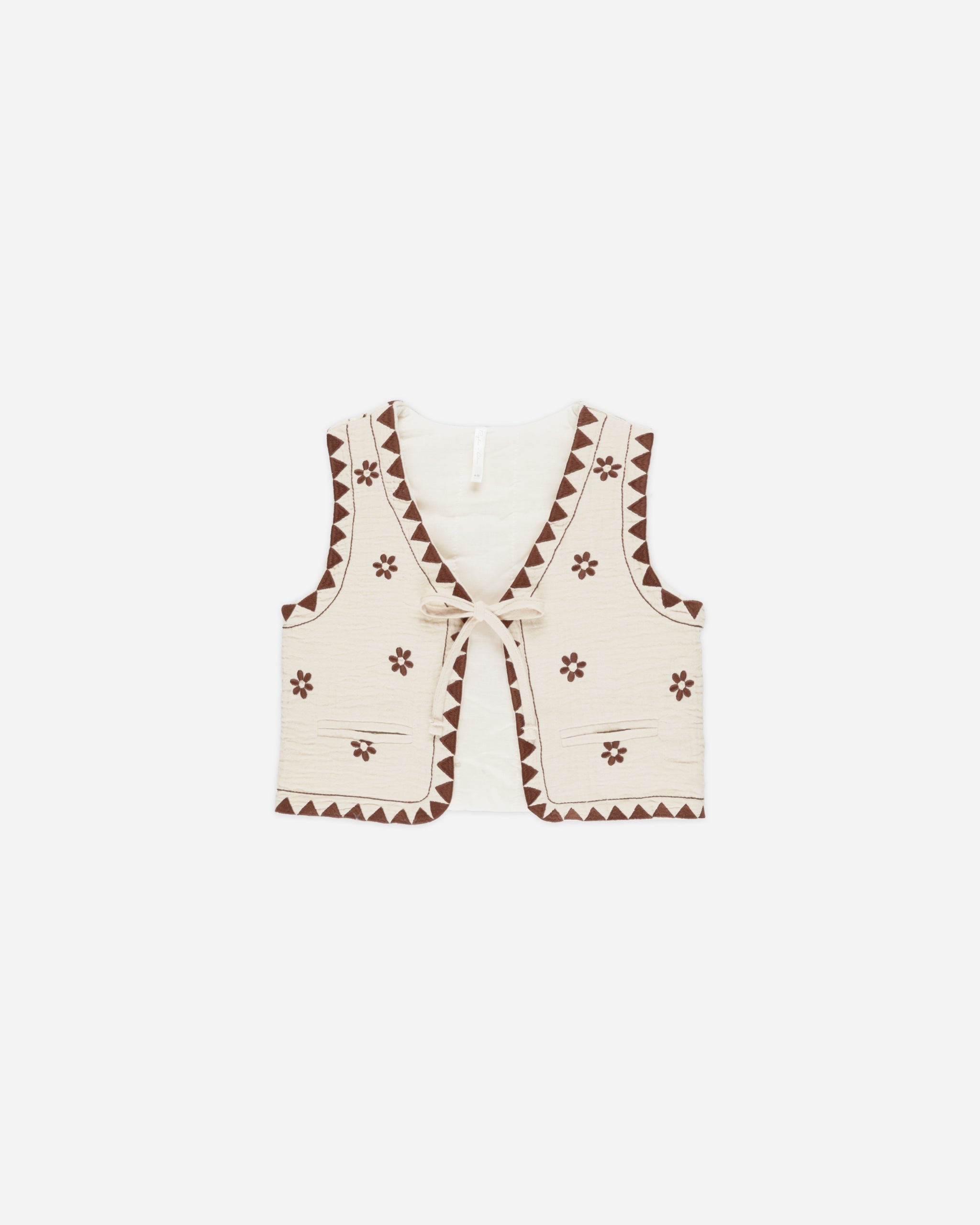 Embroidered Vest || Natural