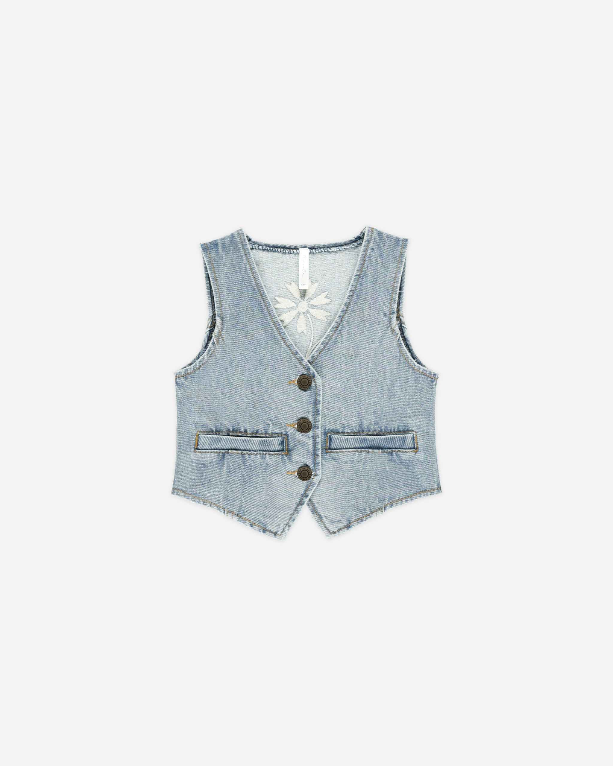 Denim Vest || Light Washed Denim