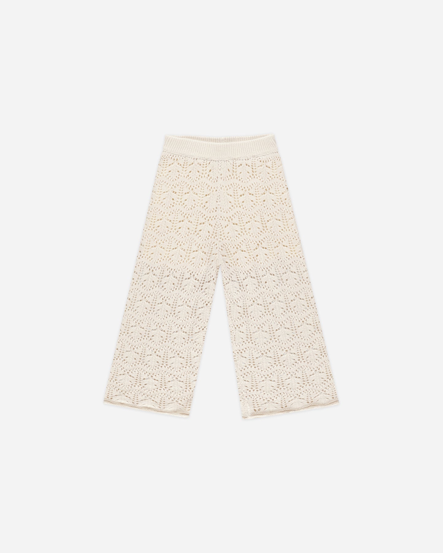 Crochet Knit Pant || Natural