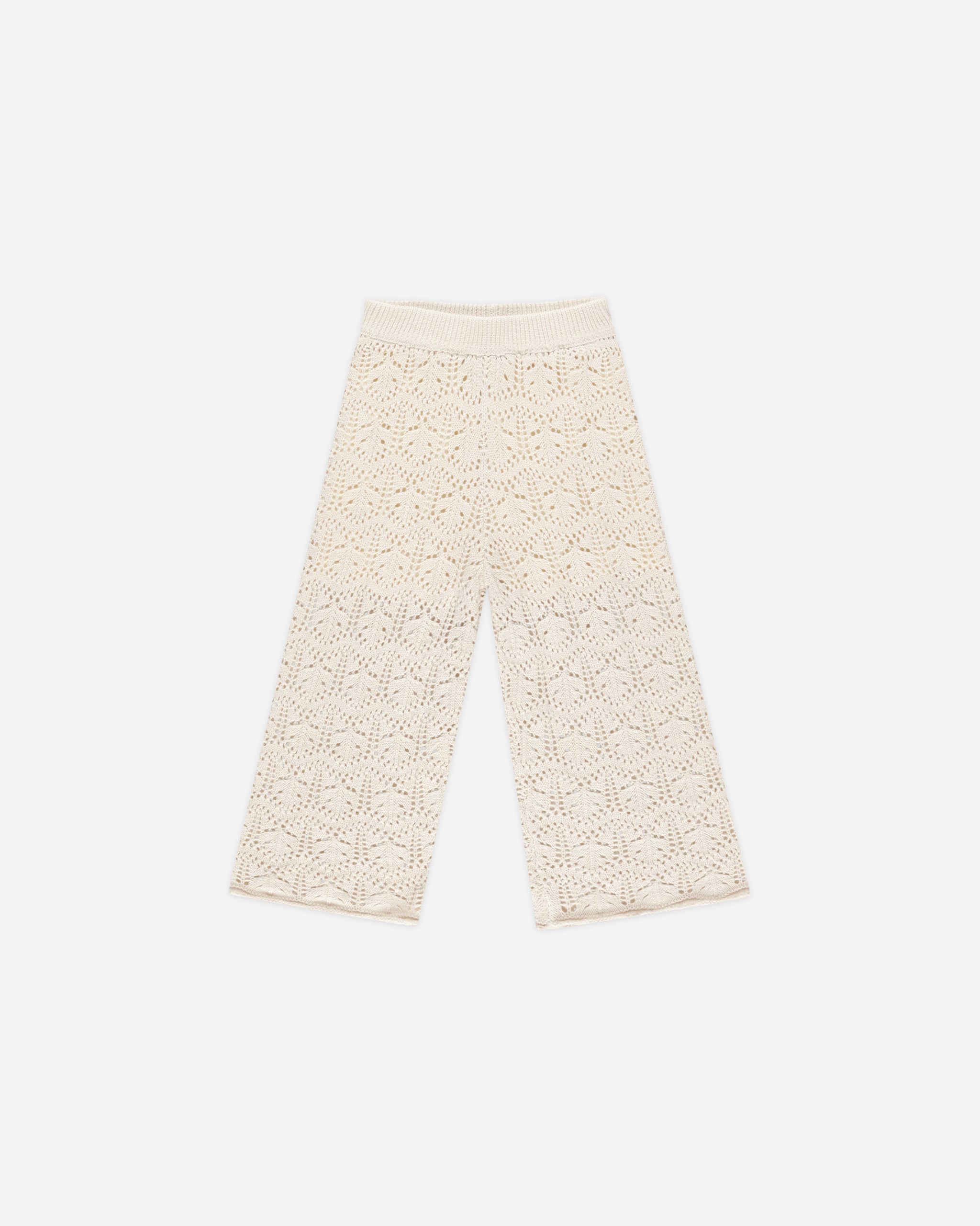 Crochet Knit Pant || Natural