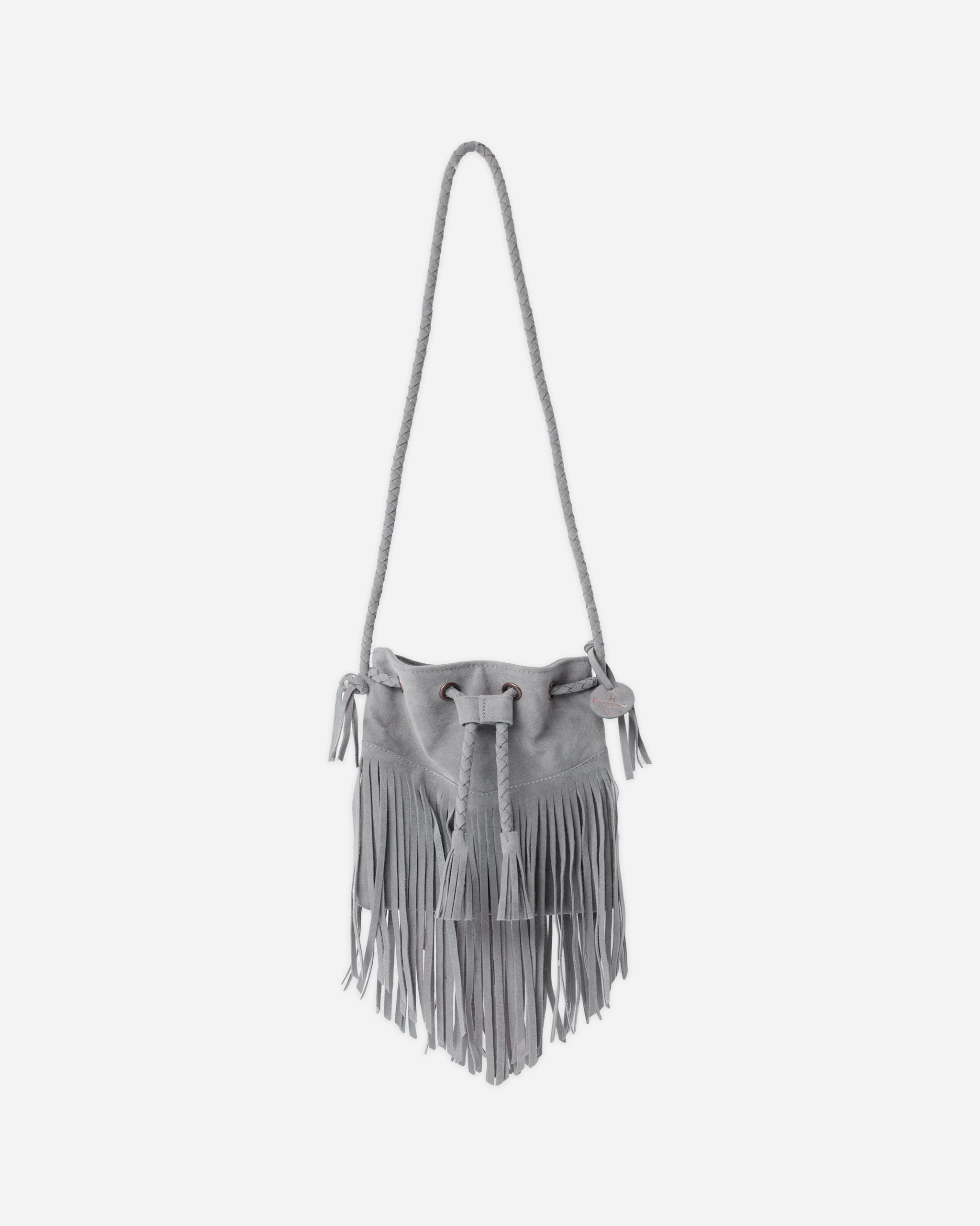 Fringe Crossbody Purse || Dusty Blue