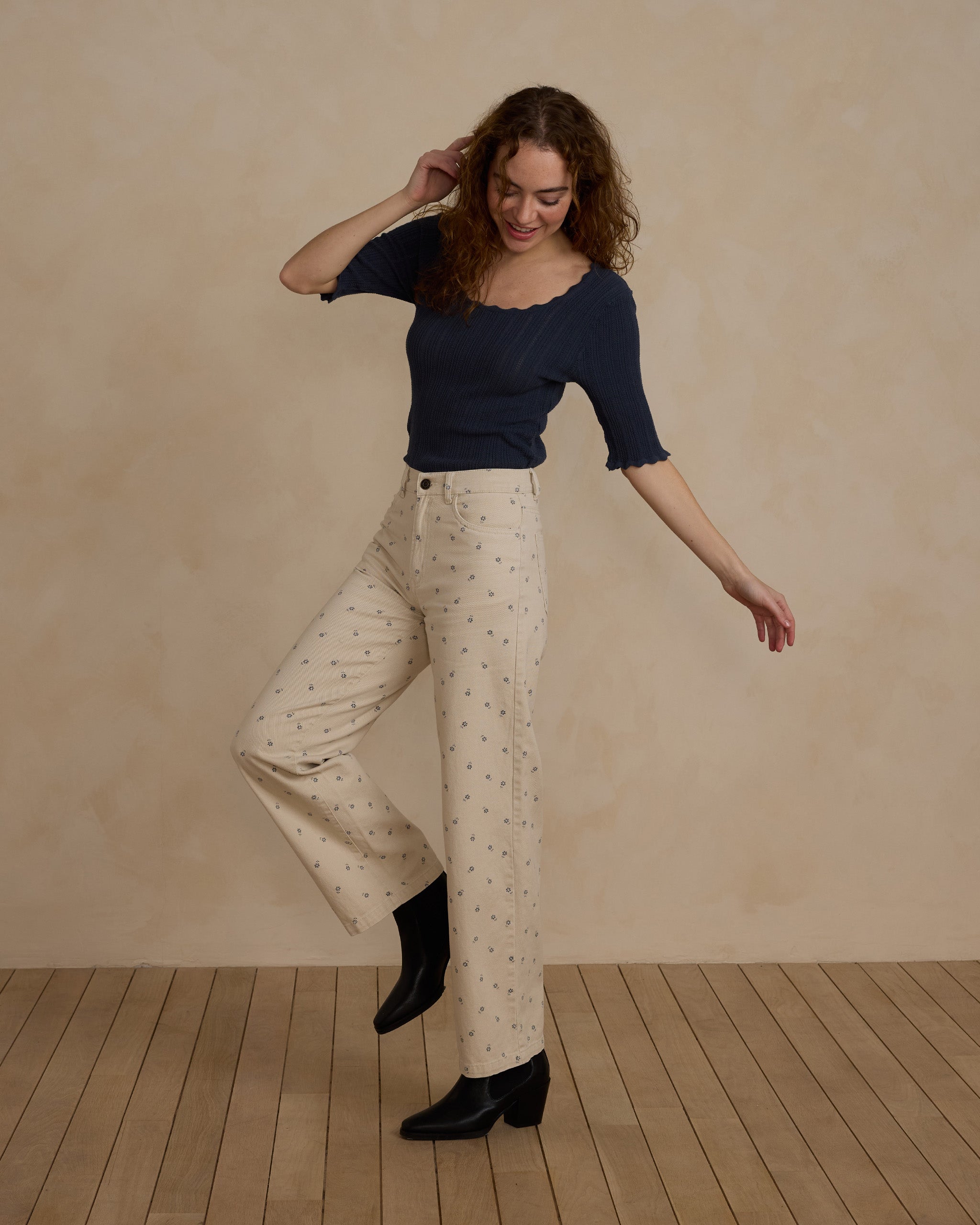 Straight Leg Pant | Blue Daisy