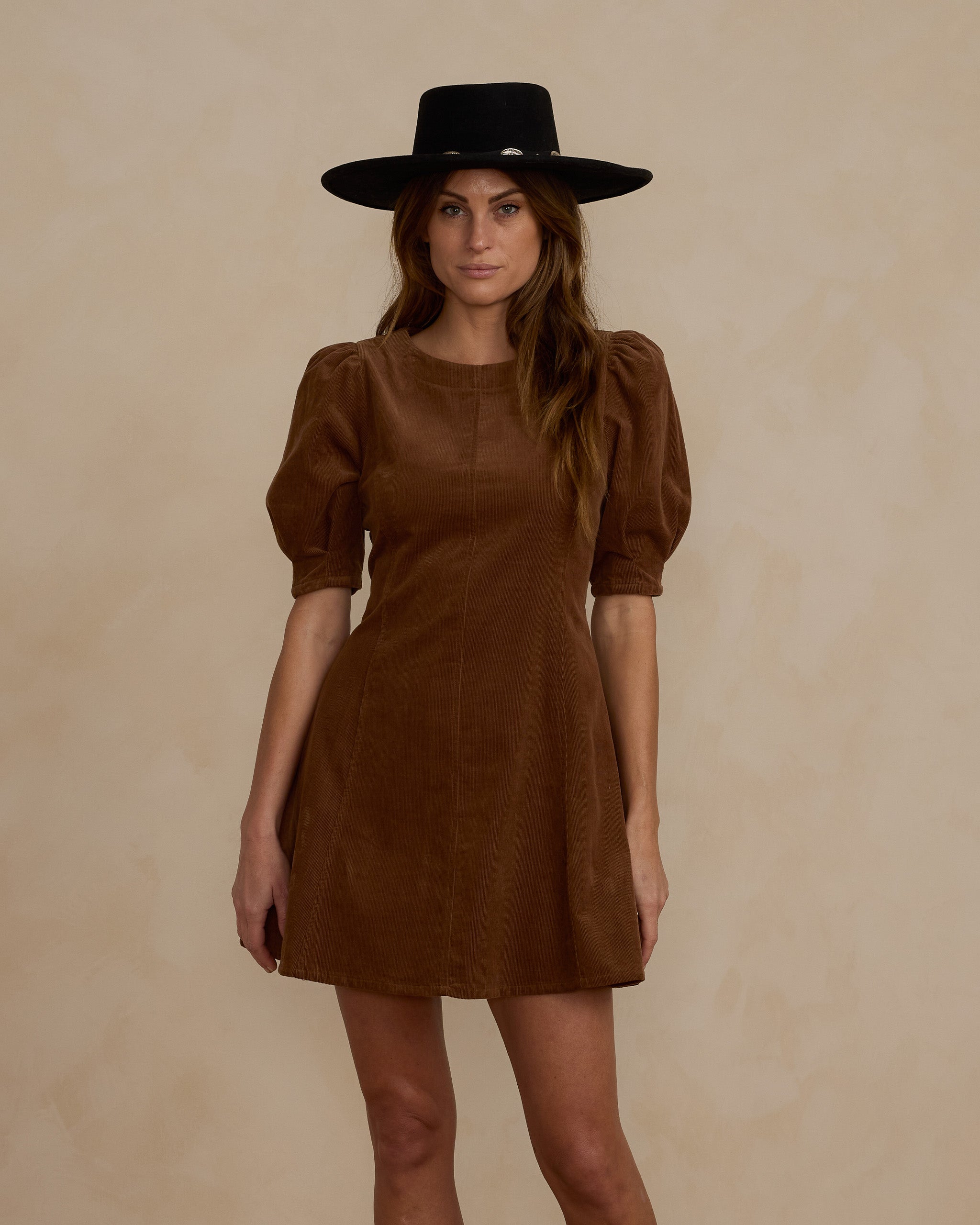 Levi Mini Dress | Saddle