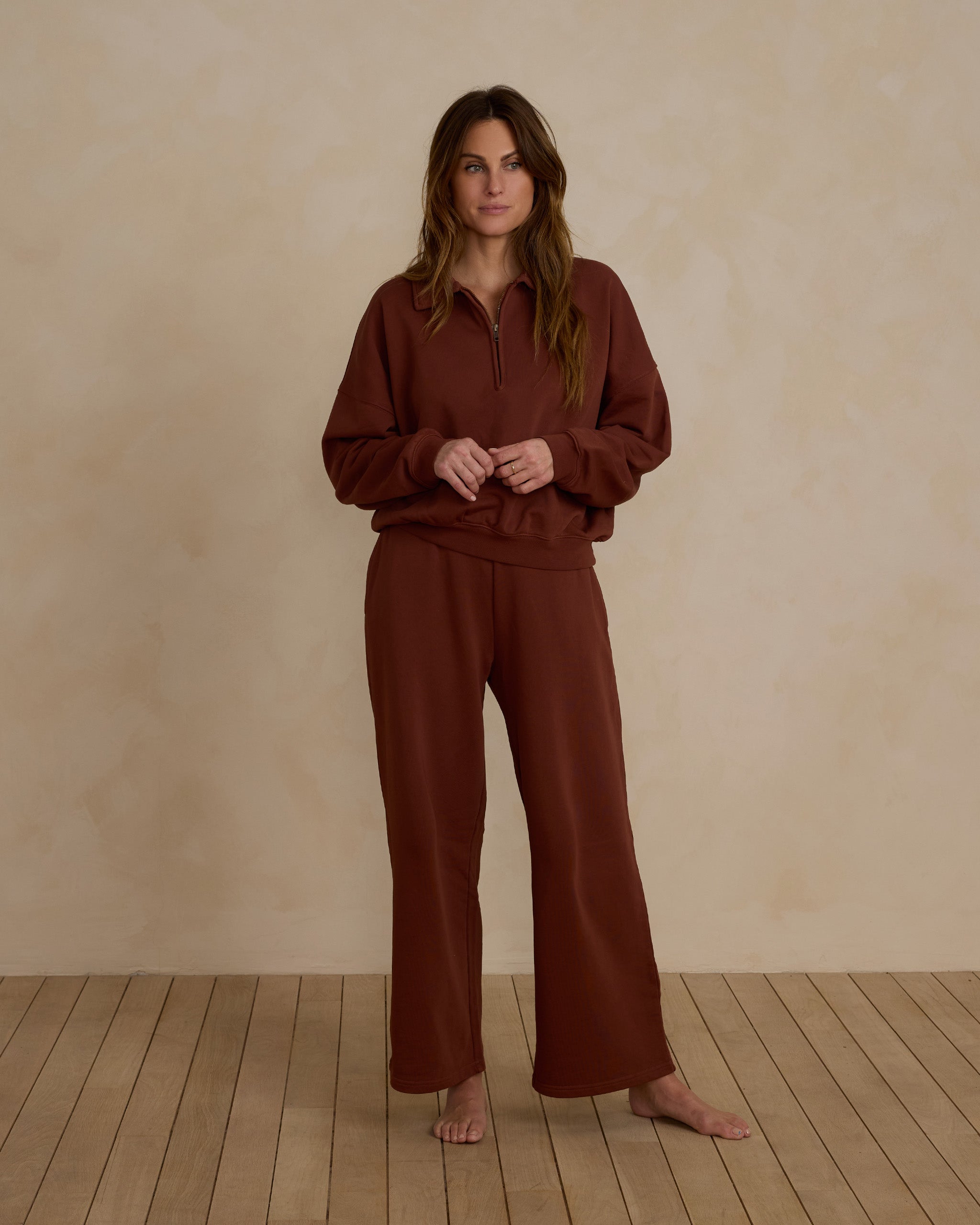 Wide Leg Sweatpant | Brick