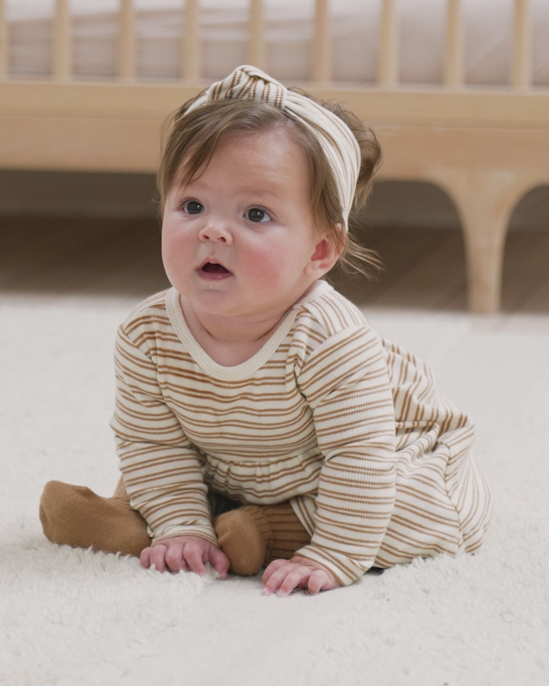 Knotted Headband || Golden Stripe